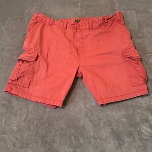 Foundry Supply Co Cargo Shorts Mens Coral Red Size 52 Cotton Utility